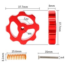 킹룬 KINGROON-히트 베드 레벨링 스프링 노브 4 세트 M3 M4 나사 너트 3D 프린터 프린트 플랫폼 핫 보정 모듈, m3 레드