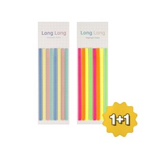 [슈퍼쌤]Long Long 하이라이트 인덱스 북마커 메모지 독서 플래그 책갈피 1+1, 형광+파스텔