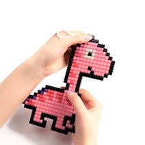 디폼 블럭 브라키오사우루스 도안 블록 열쇠고리 키링 방과후