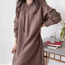 신세계TV쇼핑 [옷자락] 여자 빅사이즈 임부복 골지 겨울 후드 롱원피스