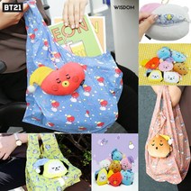 BT21 인형 케이스 에코백 숄더백 휴대용, 알제이