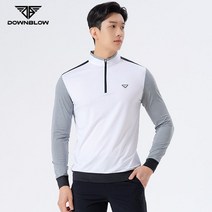 다운블로우 남성 봄 여름 골프웨어 배색 긴팔 티셔츠, 상세페이지 참조4, 화이트_XL(105)