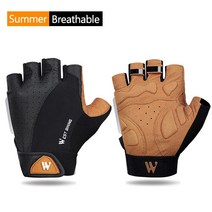 오토바이장갑 WEST BIKING-3D 패드 미끄럼 방지 사이클링 장갑 하프 롱 핑거 자전거 남성용 여성용 통기성, M, 스페인, 03 Half Finger gloves