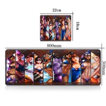 무선충전마우스패드 레이저 Kawaii-오버워치 게임용 마우스 패드 데스크 프로텍터 Pc 오피스 액세서리 책상 매트 확장 애니메이션 귀여운 키보드, [07] 400x900x2mm, [10] HQ000817