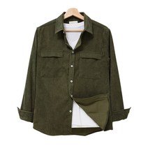 남성용 루즈핏 코듀로이 긴팔 셔츠