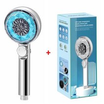샤워기온도계 LED 스마트 샤워 헤드 고압 물 절약 여과 가압 led 온도 디지털 디스플레이 욕실 액세서리, 오리 상자가 된다, 1개