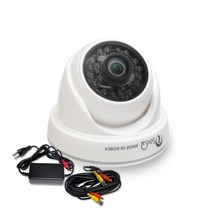 국산 HD 실내적외선 CCTV 돔카메라 TVI출력 전원아답타+케이블 세트, 10M(기본)