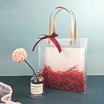 투명선물백 장미데이 100일기념 1주년 쥬얼리샵 매장 성인의날 결혼 기념일 웨딩 돌잔치 답례품 여자 남자친구 연인 고급 생일 발렌타인 화이트 빼빼로 (15X13.5X7 골드 1P)