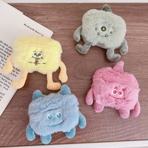 사은품/에어팟 프로 3세대 2세대 1세대 귀여운 몬스터 캐릭터 모양 따듯한 겨울 털 퍼 보드러운 디자인 실리콘 케이스, SY_A315 에어팟3세대, 그린몬스터