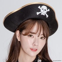 해적 모자댄디(대) 선장모자 후크선장 파티, 단품, 단품