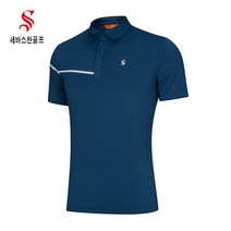 세바스찬골프 남성 사선 절개 원포인트 반팔 티셔츠 M061