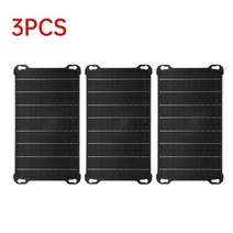 캠핑 휴대용 15 와트 볼트 배터리 충전기 태양 전지 패널 방수 듀얼 USB 출력 ETFE 접이식 경량 야외 전화, 03 3PCS