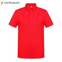 [까스텔바작] (남성) 소매 자수 뒷프린트 카라 반팔 티셔츠_BG0MTS230_RE