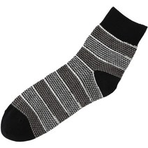 [타비오 양말 일본 직배송] 남성 면 마 굵은 보더 짧은 양말 25.0~27.0cm 일제 무늬 양말, 고무 치크로