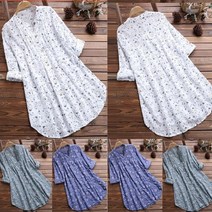 여성블라우스 여성 캐주얼 블라우스 느슨한 긴 소매 튜닉 탑 셔츠 여름 우아한 블라우스 Streetwear 플러스 크기 M3XL 2020 패션 새로운