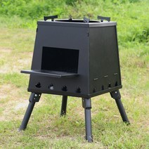 캠핑화목난로 35X47 겨울캠핑난로 주물화목난로 소형난로
