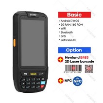 카드 포스기 POs 이지체크 단말기 신화포 4G 안드로이드 PDA POS 휴대용 단말기 재고 Honeywell 1D 2D QR, 13 2D NLE483 NFC_04 EU