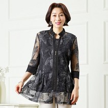 마담엘레강스 마담엘레강스 크리스탈 랏셀 레이스 집업 재킷 K201JK06 (5634272)
