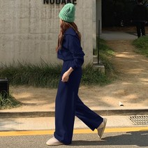 떳다그녀 마이어 반집업 니트 and 와이드 팬츠 SET