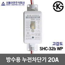 서울산전 방수용 누전차단기 고감도 20A 가로등 터널 SCH-32b WP 국산 공사장 산업용 방진 누전방지 신호등 야외놀이시설 옥외조명시설 야외분전함 분전반 IP68 방우형 방침형