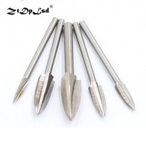 ZtDpLsd-조각 비트 정밀 도구 절단 칼 1 개 카바이드 조각 커터 나무 끌 목공 삽입 루트, [06] 10mm, [02] 4mm Shank