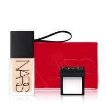 나스 라이트 리플렉팅 파운데이션 세트 미니사이즈 파우더+파우치 증정, 오슬로