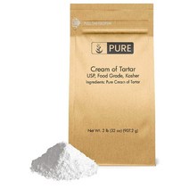 Pure Organic Ingredients 퓨어 크림 오브 타르타르 파우더 주석산 머랭안정제 907g, 이미지참조, 1세트
