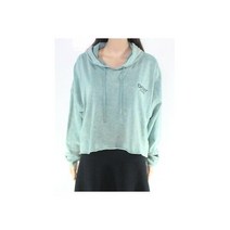 [142643]DKNY 청바지 여성 후드티 그린 틸 사이즈 Large L 풀오버 애시드 워시 79 037호