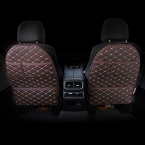 다이아코트 다이아몬드 퀼팅 2열 킥매트커버_3포켓타입 2P_운전, 선택:운전석+조수석 브라운 아이보리