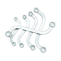 5pcs S 타입 더블 엔드 링 스패너 렌치 세트 10-19mm