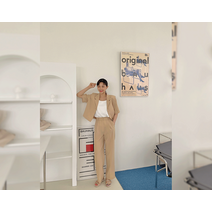 린즈델 원버튼 크롭 투피스 자켓