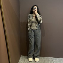 드리뮤즈 국내제작 여성 밴딩 스트링 조거 와이드 트레이닝 팬츠 바지