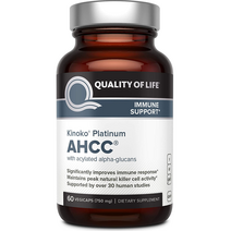 Quality of Life Labs 골드 AHCC 500mg 60캡슐, 750mg