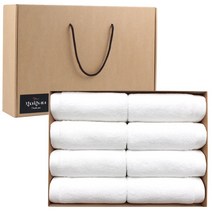 어메니티타올 모던 30수 170g 8장 수건 선물세트, 1세트, 화이트