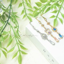 책갈피 북클립 버즈 에어팟 핸드메이드 답례품 책갈피 주얼리 키링 로즈오브더데이, 책갈피S, 블루골드