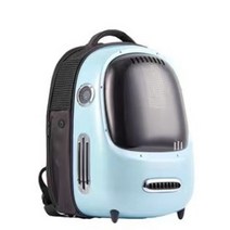 고양이 강아지 캐리어 백팩 가방 야외 여행 xiaomi petkit 방수 통기성 carry large shoulder Backpack, 푸른