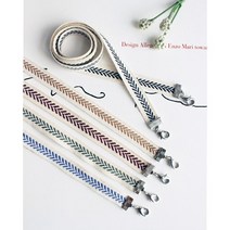 마스크스트랩만들기 재료 DIY 세트 오링 집게 고리 10mm 포함 스트랩 2개 완성키트 브이패턴헤링본 테이프 5종