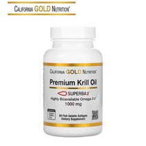 캘리포니아골드뉴트리션 SUPERBA2 프리미엄 크릴오일 1000mg 60정 아스타잔틴 오메가3 함유, 1개, 기본