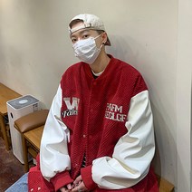 단체 남자 대학교 캐주얼 자켓 루즈핏 패션 데일리 남자 스타디움 스트릿