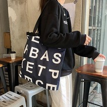 러브앤시티 브루키 코튼 레터링 에코백
