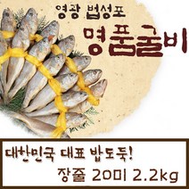 영광굴비 20미 2.2kg 법성포굴비 참굴비 진짜굴비 굴비대장 굴비구이 찜 추천 상차림용 가정용 밥도둑 국산굴비 선물세트 산지직송, 1세트