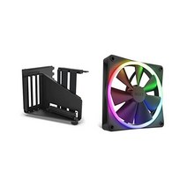 NZXT 수직 GPU 장착 키트 AB-RH175-B1-175mm PCIe 4.0x16 라이저 케이블 홀더 견고한 스틸 브래킷 블랙, Black_Mounting Kit + RGB Fans/