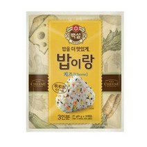 CJ더마켓 도시락 소풍 아이간식 나들이음식 탑티어 밥이랑치즈 야채후레이크 주먹밥 삼각김밥 27G, 6개