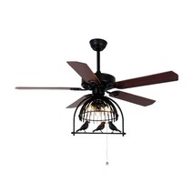 실링팬 조명 선풍기 거실 천정 씰링팬 샹들리에 주방, 브라운 A/직경 130cm+주파수 변환+리모컨