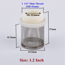 농업용물탱크 1/2 "-4" 304 스테인레스 스틸 필터 스크린 수족관 물고기 탱크 펌프 입구 농업 절, 04 1.2 Inch_03 15 Pieces