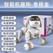 지능형 인공지능 선물 AI 유용한 귀여운 신기한 장난감 로봇 스마트 강아지, 단일사이즈, 2_골드