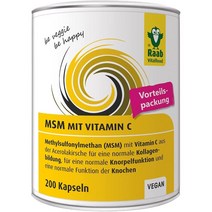 독일직구 Raab Vitalfood MSM 캡슐 정상 콜라겐 포메이션을 메틸술포닐 메탄 비타민C 정상 90개 고퓨어 비건, 수량, 상세참조