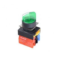 1A1B 2단 자동 셀렉터 스위치 전전압형 LED 램프 12V DC 22mm NS22-SA2-L2C1A1B, 옐로우 [NS22-SA2-L2CY1A1B]