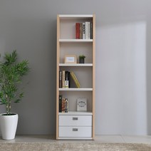 공간사이 큐브 600 5단서랍책장, 메이플화이트 ce1022