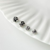 [DP3-106] 실버 펜던트 3면 장미 론델 은 참 비즈 팔찌 목걸이 만들기 DIY silver 925